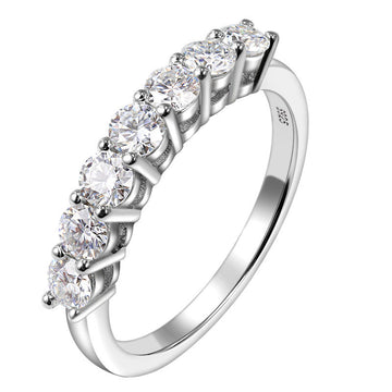 D Color Moissanite Ring for Women, S925 Silver, 3mm