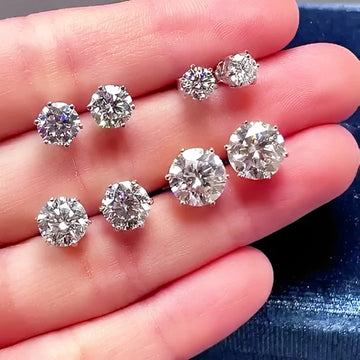 Premium Moissanite Stud Earrings